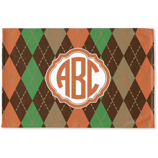 Custom Brown Argyle Woven Mat (Personalized)