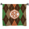 Brown Argyle Bath Towel (Personalized)