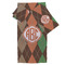 Brown Argyle Bath Towel Set - 3 Pcs (Personalized)