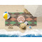 Brown Argyle Beach Towel Lifestyle