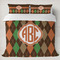 Brown Argyle Bedding Set- King Lifestyle - Duvet