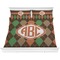 Brown Argyle Comforter Set - King (Personalized)
