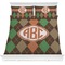 Brown Argyle Comforters (Personalized)