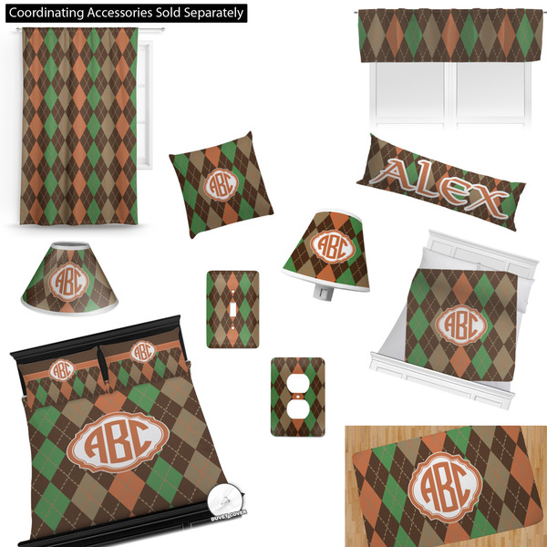 Brown Argyle Bedroom Decor & Accessories2