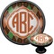 Brown Argyle Cabinet Knob (Black) (Personalized)
