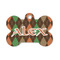 Brown Argyle Bone Shaped Dog ID Tag - Small (Personalized)