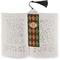 Brown Argyle Bookmark with tassel - In book