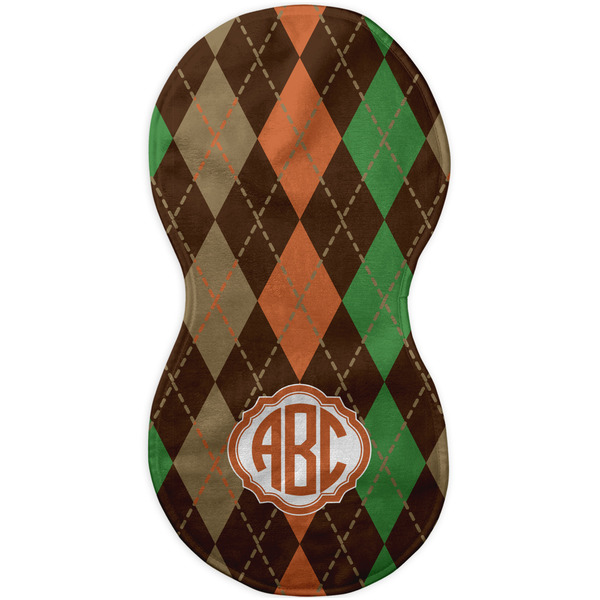 Brown Argyle Burp Peanut Shaped Flat