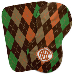 Brown Argyle Burp Cloth (Personalized)
