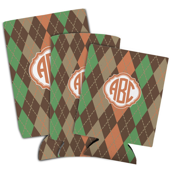 Brown Argyle Can Coolers - PARENT/MAIN