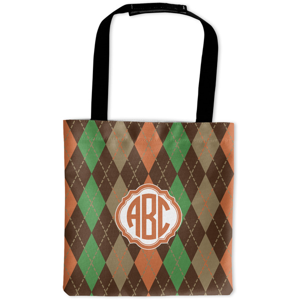 Custom Brown Argyle Auto Back Seat Organizer Bag (Personalized)