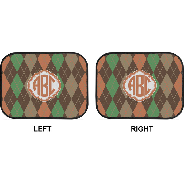Brown Argyle Car Floor Mats (Back Seat) (Approval)