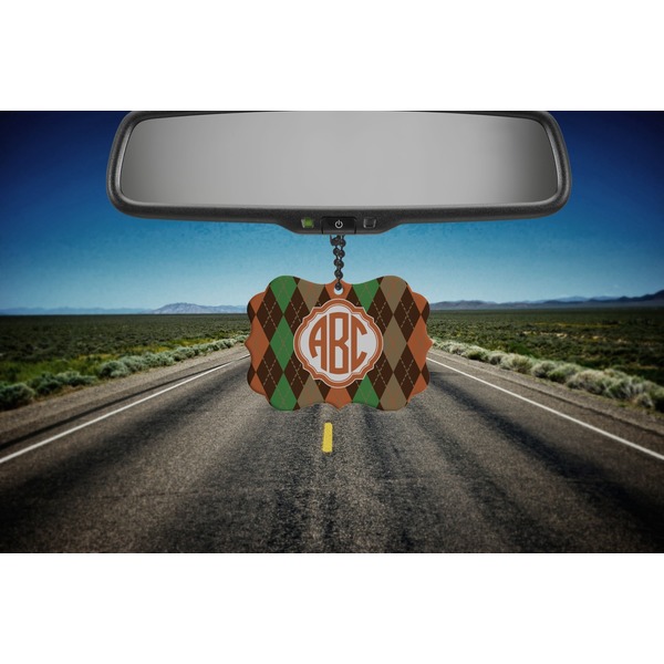 Brown Argyle Car Ornament (Road)