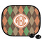 Brown Argyle Car Side Window Sun Shade (Personalized)