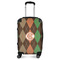 Brown Argyle Carry-On Travel Bag - With Handle