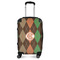 Brown Argyle Suitcase - 20" Carry On (Personalized)