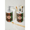 Brown Argyle Ceramic Bathroom Accessories - LIFESTYLE (toothbrush holder & soap dispenser)