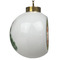Brown Argyle Ceramic Christmas Ornament - Xmas Tree (Side View)