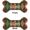 Brown Argyle Ceramic Flat Ornament - Bone Front & Back (APPROVAL)
