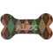 Brown Argyle Ceramic Dog Ornament - Front w/ Monogram