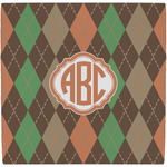 Brown Argyle Ceramic Tile Hot Pad (Personalized)