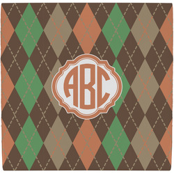 Brown Argyle Ceramic Tile Hot Pad (Personalized)