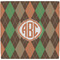 Brown Argyle Ceramic Tile Hot Pad (Personalized)