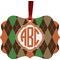 Brown Argyle Christmas Ornament (Front View)