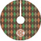 Brown Argyle Tree Skirt (Personalized)