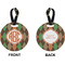 Brown Argyle Circle Luggage Tag (Front + Back)