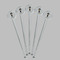 Brown Argyle Clear Plastic 7" Stir Stick - Round - Fan View