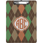 Brown Argyle Clipboard (Personalized)