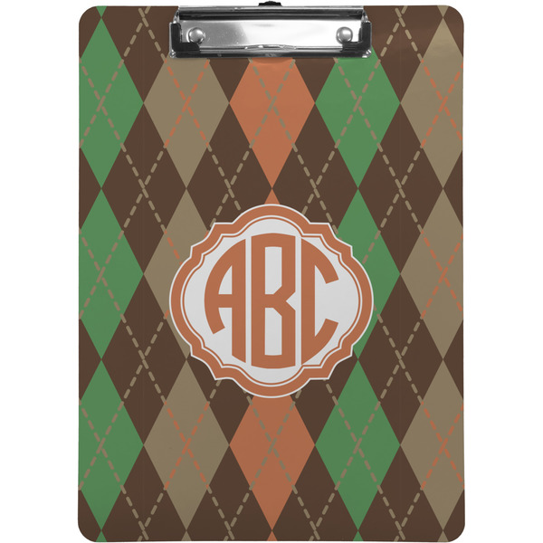 Custom Brown Argyle Clipboard (Personalized)