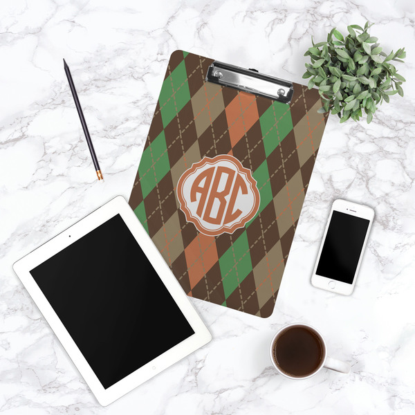 Brown Argyle Clipboard - Lifestyle Photo
