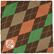 Brown Argyle Cloth Napkins - Personalized Dinner (Full Open)