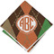 Brown Argyle Cloth Napkin w/ Monogram