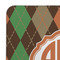 Brown Argyle Coaster Set - DETAIL