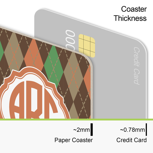 Brown Argyle Coaster Thickness