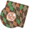 Brown Argyle Rubber Backed Coaster (Personalized)
