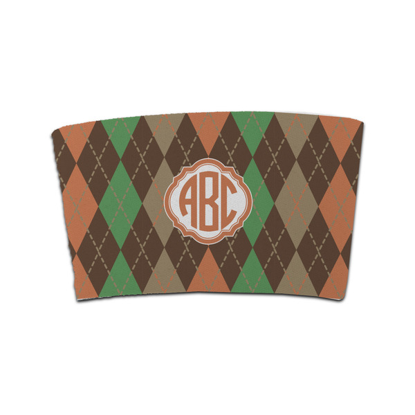 Custom Brown Argyle Coffee Cup Sleeve (Personalized)
