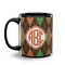 Brown Argyle Coffee Mug - 11 oz - Black