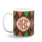 Brown Argyle Coffee Mug - 11 oz - White