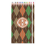 Brown Argyle Colored Pencils (Personalized)