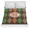 Brown Argyle Comforter - Full / Queen (Personalized)