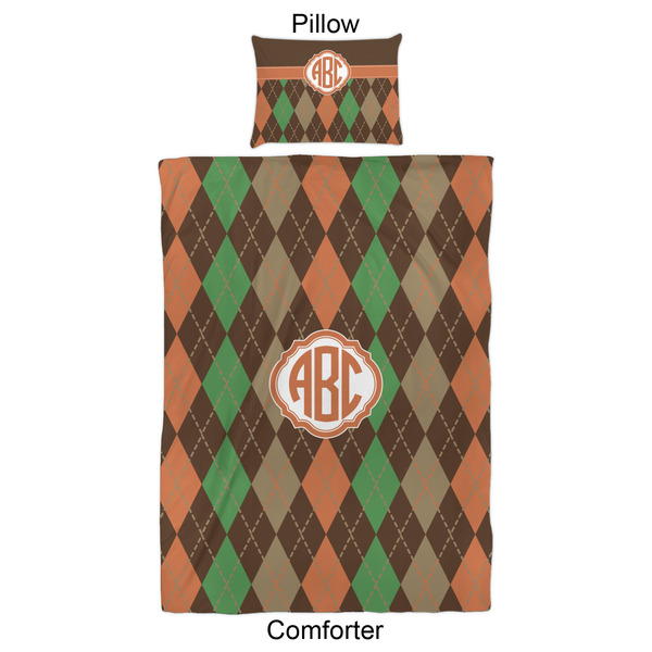 Brown Argyle Comforter Set - Twin XL - Approval