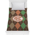 Brown Argyle Comforter - Twin XL (Personalized)