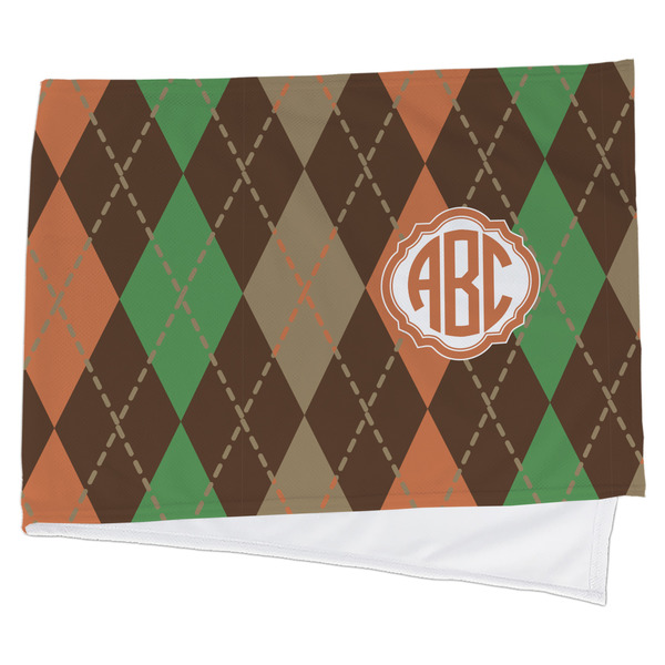 Custom Brown Argyle Cooling Towel (Personalized)