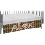 Brown Argyle Crib Skirt (Personalized)