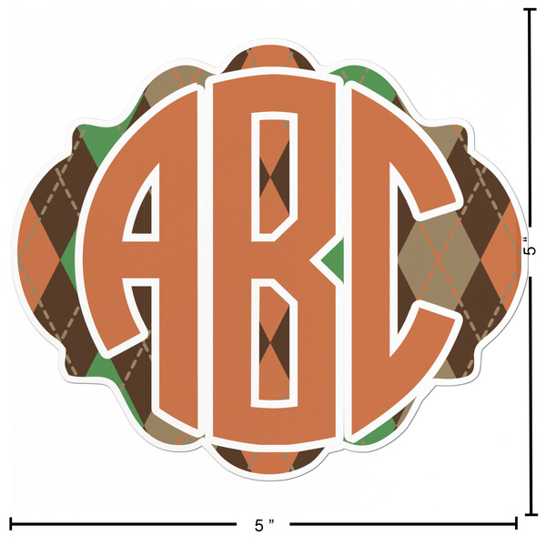 Brown Argyle Custom Shape Iron On Patches - L - APPROVAL