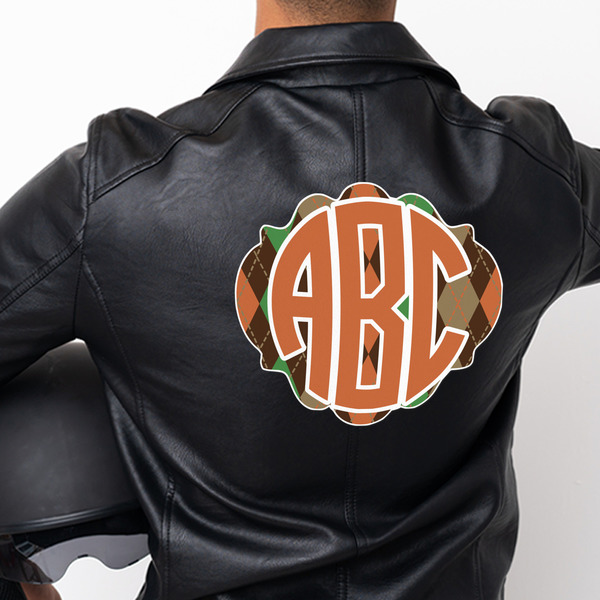 Brown Argyle Custom Shape Iron On Patches - XXXL - APPROVAL